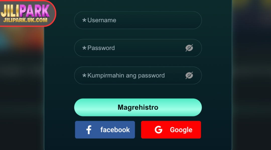 Create a JILIPARK account with just 3 simple steps