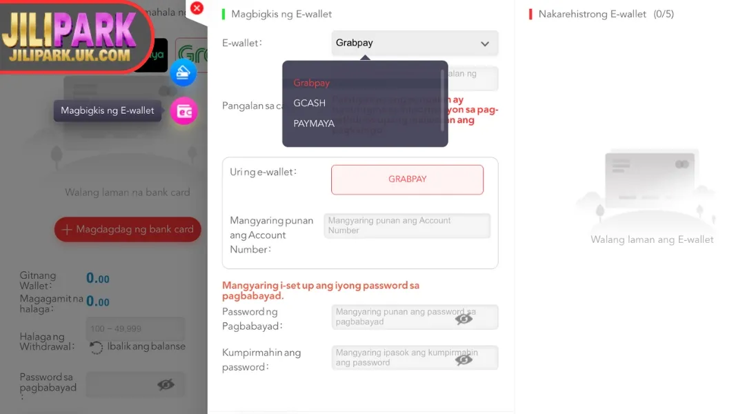 JILIPARK deposit via Local Bank with just 3 steps